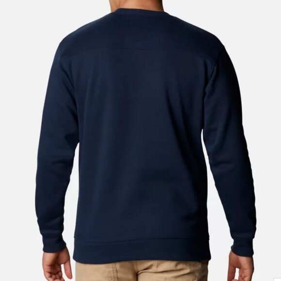 Columbia Hart Mountain II 2 Crew Neck Ribbed Cuffs and Waistband Heather Navy M - Picture 3 of 16